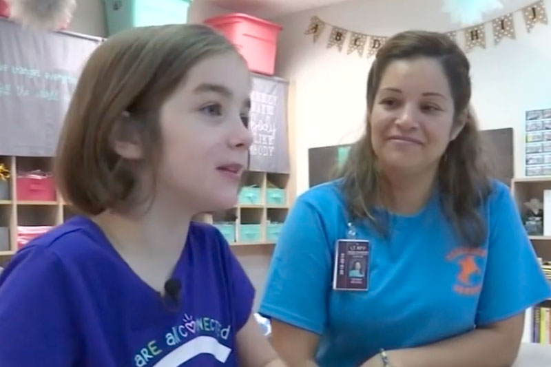 School Custodian Comforts Autistic Child