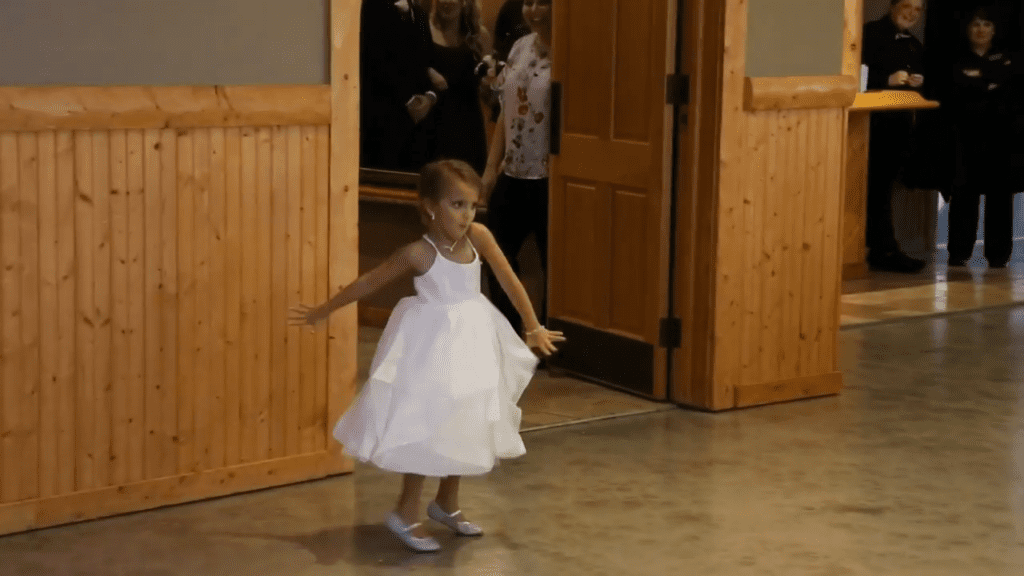 Ring bearer & flower girl have best entrance when DJ drops the beat