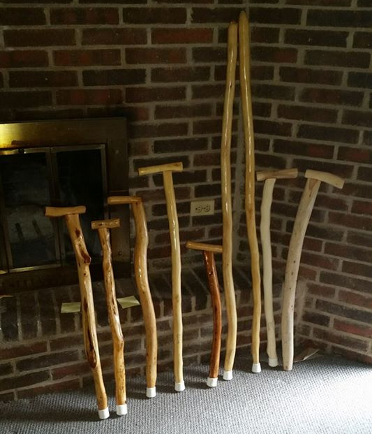 Disabled veteran learns how to make canes then donates over 200