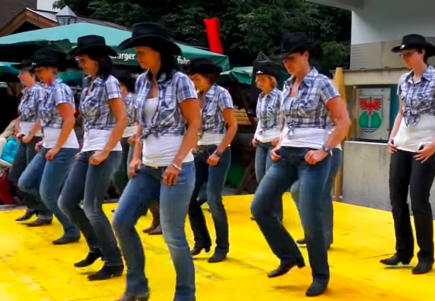 Women Line Dance to Alan Jackson’s “Chattahoochee”