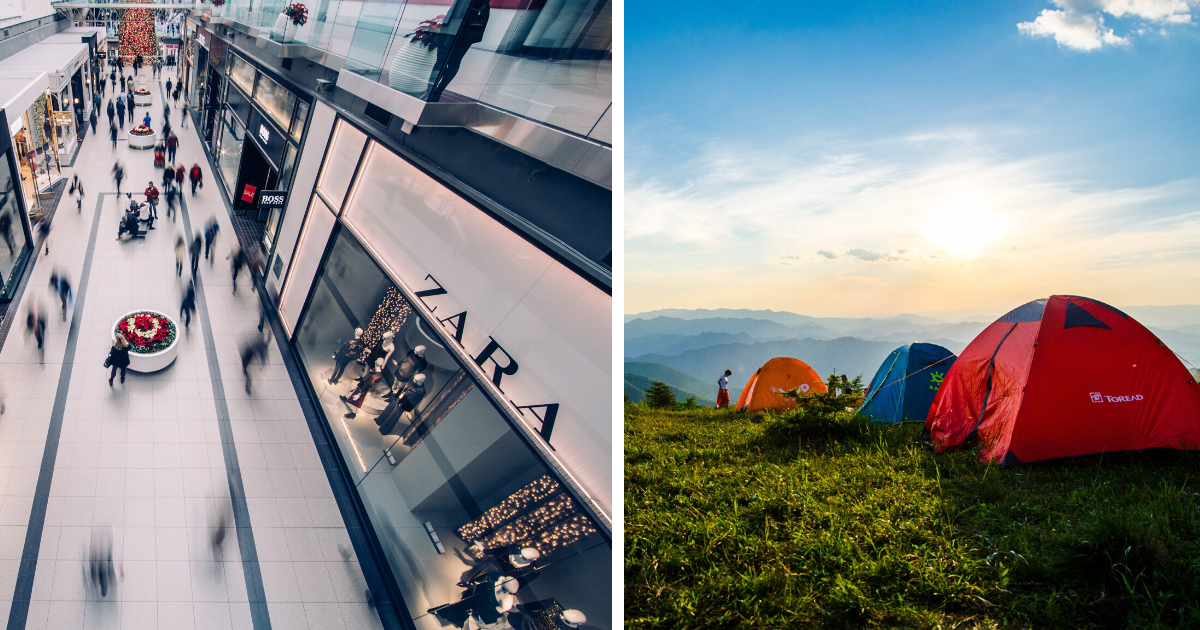 https://www.pexels.com/photo/photo-of-pitched-dome-tents-overlooking-mountain-ranges-1687845/