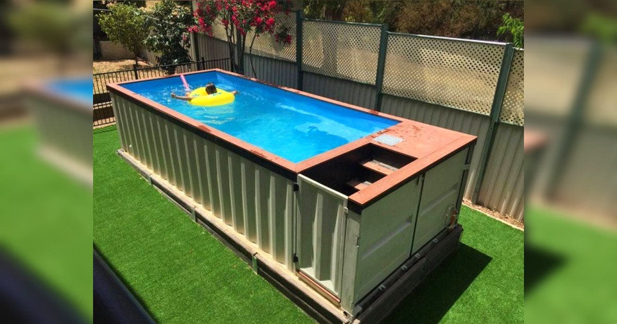 30 impressive pools people made using a shipping container