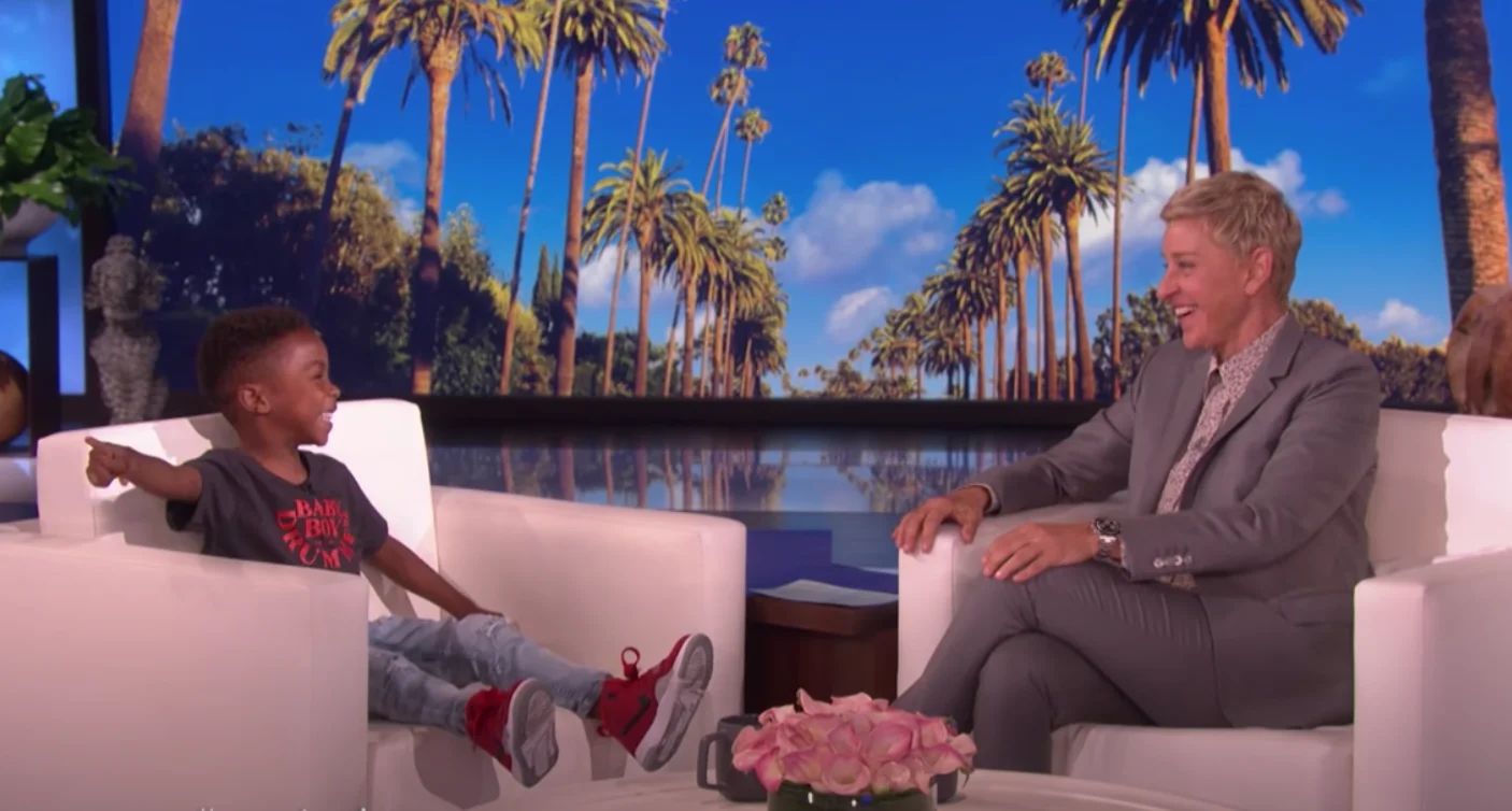 Amazing kid drummer goes on Ellen to play Lenny Kravitz cover then