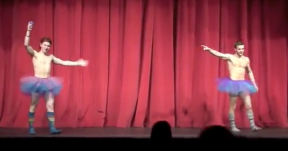 Teen boys perform "beach ball" dance take talent show to hilarious level