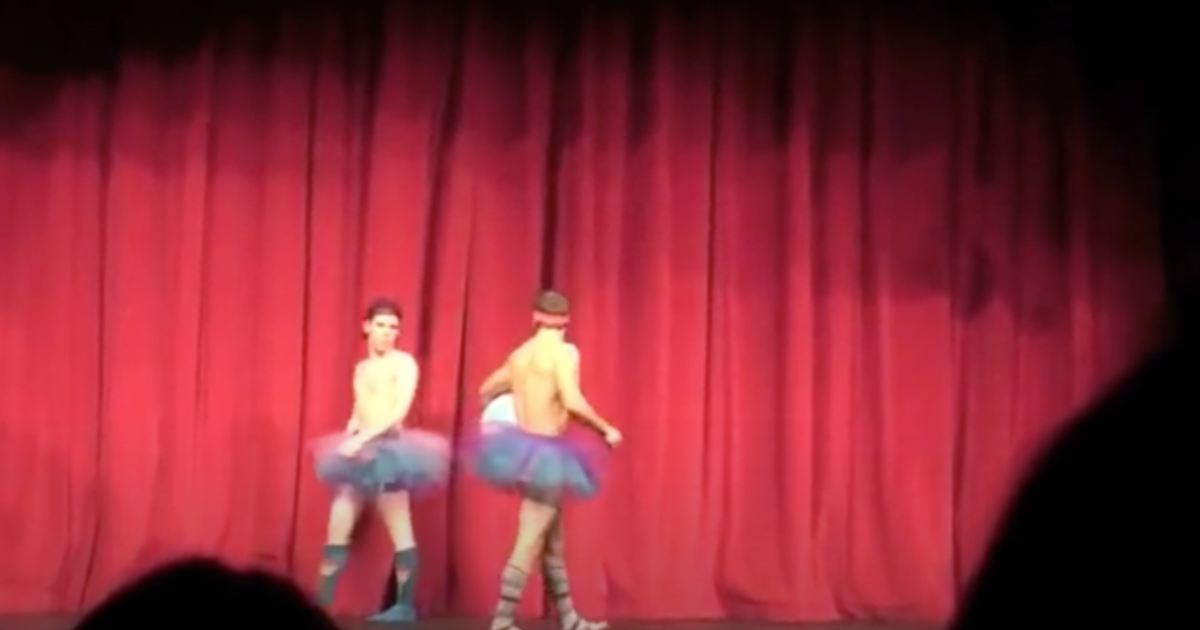 Teen boys perform "beach ball" dance take talent show to hilarious level