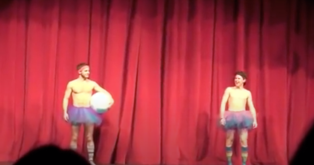Teen boys perform "beach ball" dance take talent show to hilarious level