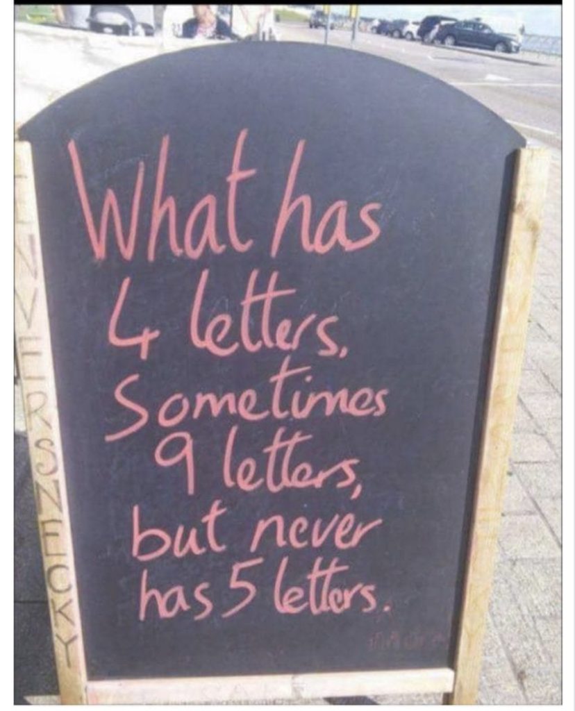 Clever riddle on local café sign has people stumped