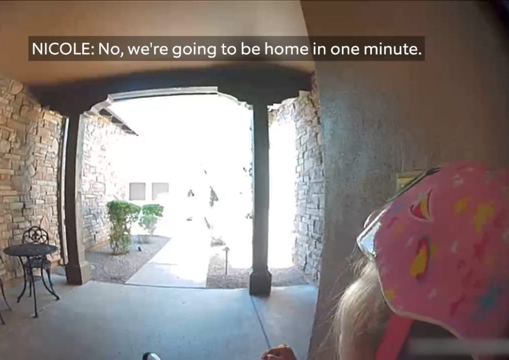 Scared little girl begs for neighbors help through doorbell cam after
