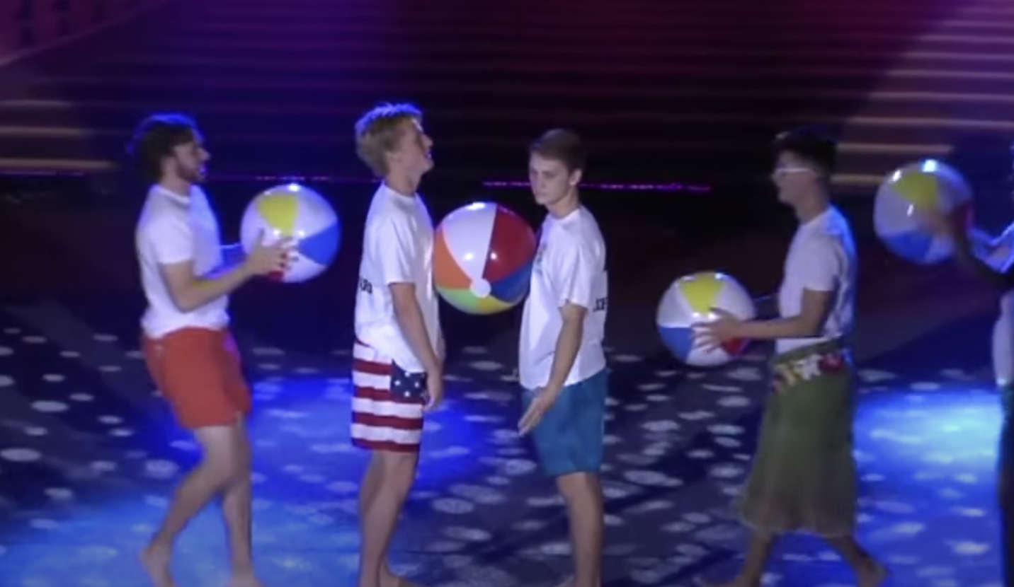 Teen beach ball ballet leaves crowd howling