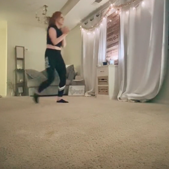 Woman filming dance video accidentally captures scary moment a home
