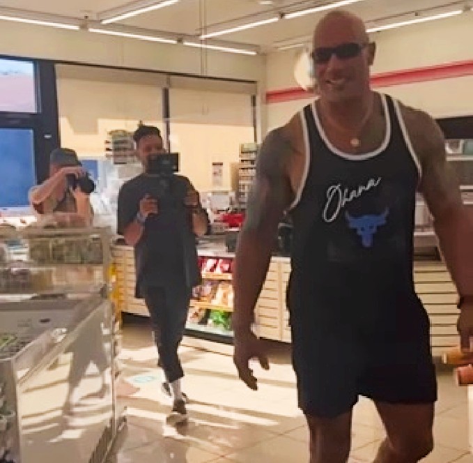 The Rock visits 7eleven he used to shoplift from as a kid to “right