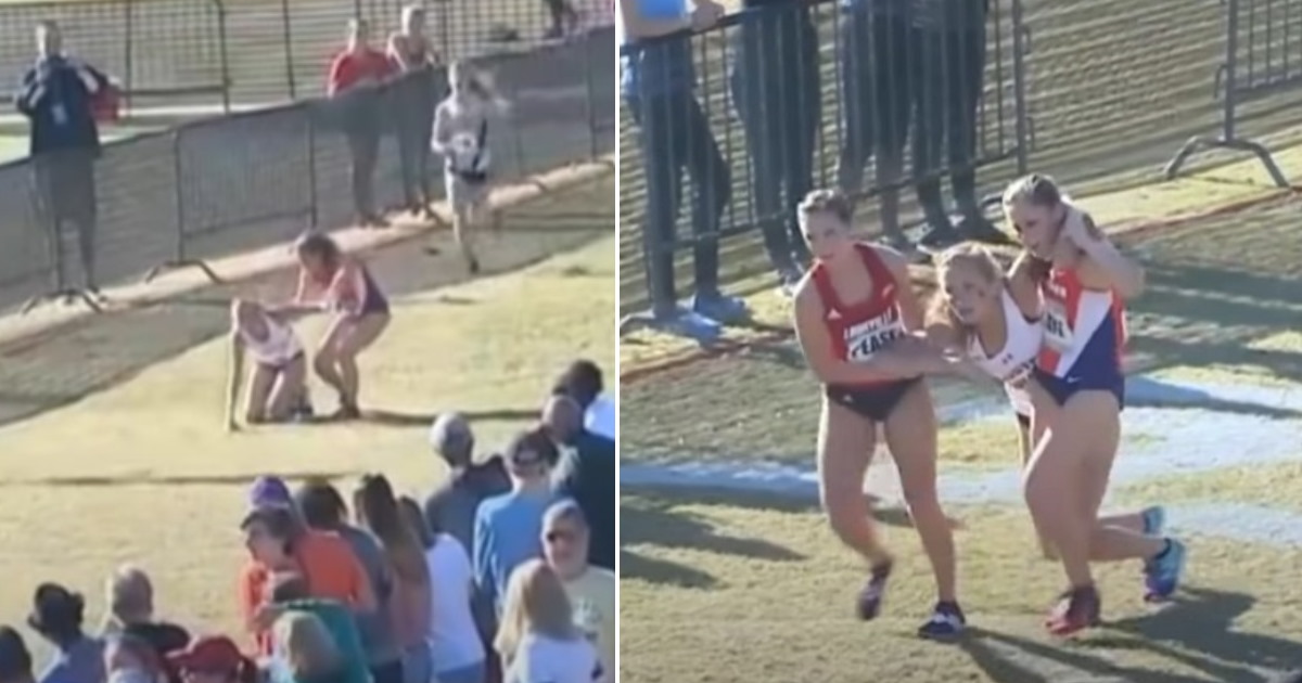 Runner collapses during race only to have rivals come to the rescue