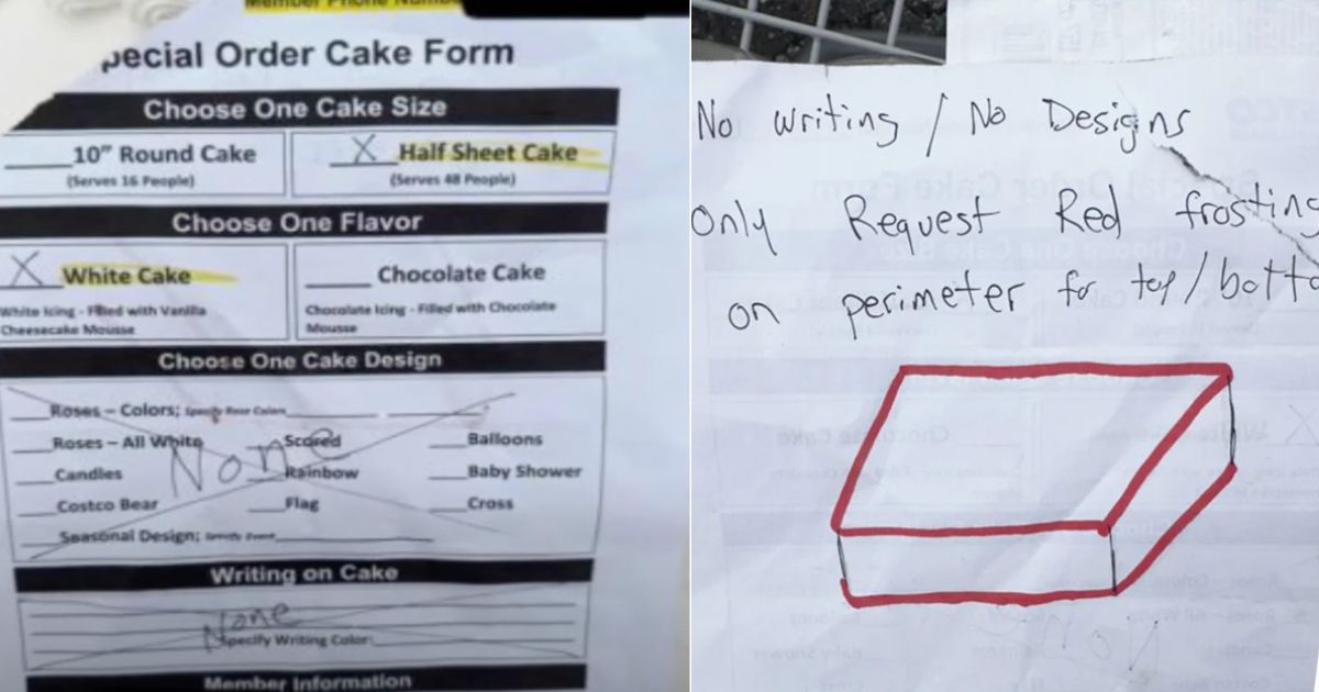 Man puts in precise cake order and the photo of what he gets back is